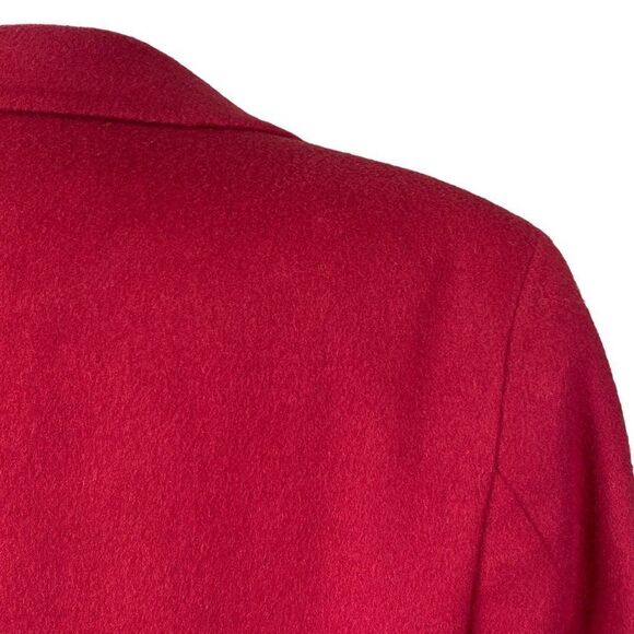 L.L. Bean Wool Cashmere Blazer 6 Petite Red - Picture 6 of 7